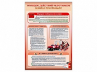 Стенд "Порядок действий работников школы при пожаре" - «globural.ru» - Нерюнгри