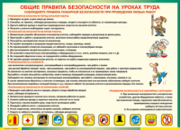 Таблица Общие правила безопасности на уроках труда 1000*1400 винил	  - «globural.ru» - Нерюнгри