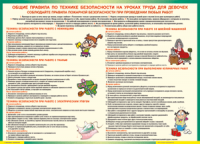 Правила безопасности на уроках труда для девочек 1000*1400 винил	 - «globural.ru» - Нерюнгри