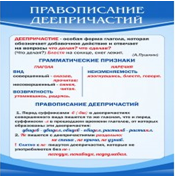 Стенд "Правописание деепричастий" - «globural.ru» - Нерюнгри