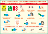 Таблица Действия в случае поражения электрическим током 1000*1400 винил - «globural.ru» - Нерюнгри