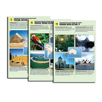 Комплект таблиц по географии раздаточных "Уникальные объекты южных материков" (цвет, лам, А4, 12 шт.) - «globural.ru» - Нерюнгри