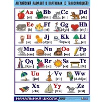 Таблица демонстрационная "Английский алфавит в картинках"(70x100) - «globural.ru» - Нерюнгри