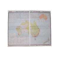Учебная карта "Австралия и Новая Зеландия" (экономическая) 1100*1340 мм (матовое, 2-стороннее лам.) - «globural.ru» - Нерюнгри