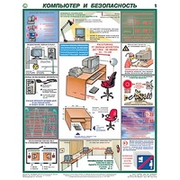 Плакаты "Компьютер и безопасность" (2 листа, размер 450х600) - «globural.ru» - Нерюнгри