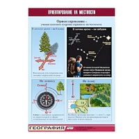 Таблица демонстрационная "Ориентирование на местности" (винил 70х100) - «globural.ru» - Нерюнгри