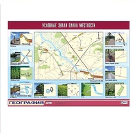 Таблица демонстрационная "Условные знаки плана местности" (винил 70x100) - «globural.ru» - Нерюнгри
