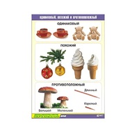 Таблица демонстрационная "Одинаковый, похожий и противоположный" (винил 70x100) - «globural.ru» - Нерюнгри