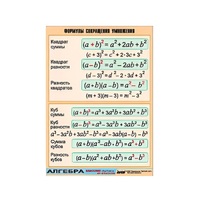 Таблица демонстрационная "Формулы сокращения умножения" (винил 70х100) - «globural.ru» - Нерюнгри