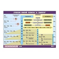 Таблица демонстрационная "Сравнение понятий изомер и гомолог" (винил 100х140) - «globural.ru» - Нерюнгри