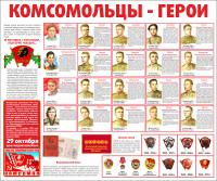Тематический стенд "Комсомольцы-герои" - «globural.ru» - Нерюнгри