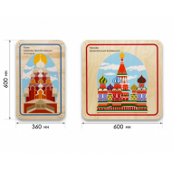 Набор стеновых панелей «Памятные места России - Кижи, Москва» - «globural.ru» - Нерюнгри
