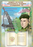Стенд-уголок "Защита Отечества – обязанность каждого гражданина Российской Федерации" - «globural.ru» - Нерюнгри