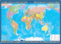 Настенная политическая карта мира с флагами на английском языке - «globural.ru» - Нерюнгри