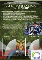 Стенд "Защита Отечества-обязанность каждого гражданина" - «globural.ru» - Нерюнгри