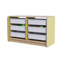 Двойной модуль для хранения игрушек из коллекции мебели «НЕГА» (цвет желтый) - «globural.ru» - Нерюнгри