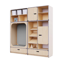 Детская стенка с местом для хранения и прямоугольной зоной отдыха из коллекции «НЕГА» (цвет бежевый) - «globural.ru» - Нерюнгри