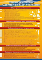 Стенд "Правила выполнения лабораторных работ по биологии" (вариант 2) - «globural.ru» - Нерюнгри