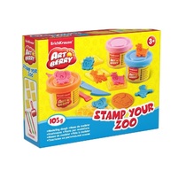 Пластилин на растительной основе Artberry/Stamp Your Zoo 3 бан./35 г со штампами - «globural.ru» - Нерюнгри