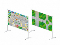 Доска магнитно-маркерная двухсторонняя "Азбука дорожного движения" на стойках (разборная) - «globural.ru» - Нерюнгри