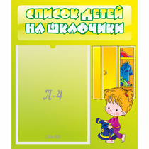 Стенд "Список детей на шкафчики" №5 - «globural.ru» - Нерюнгри
