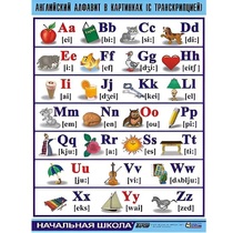 Таблица демонстрационная "Английский алфавит в картинках"(70x100) - «globural.ru» - Нерюнгри