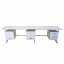 Стол 3-х тумбовый для лабораторных работ 2500*900*850 ЛДСП - «globural.ru» - Нерюнгри