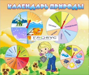 Стенд "Календарь природы" (вариант 1) - «globural.ru» - Нерюнгри