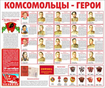 Тематический стенд "Комсомольцы-герои" - «globural.ru» - Нерюнгри